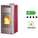 Po�le � pellets queen idro 20 bordeaux ? 18, 22 kw ? amg ? chauffage pour espaces jusqu'� 440 m�