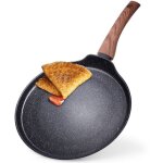 Poele plate 26 cm avec revetement granit pour tous feux