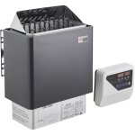 Pole de sauna lectrique 8kw, pole de sauna intrieur / extrieur 400v 3n avec minuterie de 3h, contrleur ...