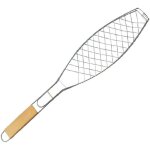 Poigne en bois plaqu petit poisson unique, grill mesh, spcial pour le poisson grill, 57 11cm