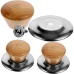 Poign�e pour couvercle de casserole petite taille inox, bouton de remplacement r�sistant � la chaleur, ...