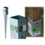 Pointeau au sol en acier galvanis pour poteaux en bois imprgns lasa