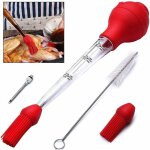 Poire � sauce poulet barbecue avec brosse de nettoyage, aiguille d'injecteur, pinceau burette de barbecue ...