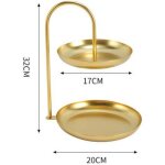 Poise accessory organizer. porte bijoux � 2 niveaux poise. en m�tal coloris dor� mat. dimension 20cm ...