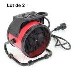 Le poisson qui jardine - lot de 2 : chauffage infrarouge cramique 3000w, atelier, garage, cave, chapiteau ...