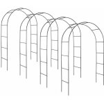 Le poisson qui jardine - lot de 4 arches de jardin en acier rsistant classique - vert