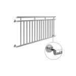 Le poisson qui jardine - balustrade de balcon, 225 cm x 90 cm en inox - acier