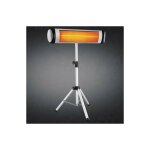 Le poisson qui jardine - chauffage d'extrieur terrasse ou atelier sur pied 2500w argent - argent