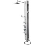 Le poisson qui jardine - colonne de douche 8 jets massants, dcontractant aluminium 118 cm
