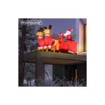 Le poisson qui jardine - décoration gonflable père noël avec traineau et rennes xxl Le poisson qui jardine - décoration gonflable père noël avec traineau et rennes xxl