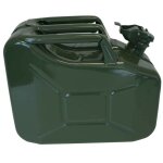 Le poisson qui jardine - jerrican - bidon  carburant 10l en mtal vert. certifi un (onu) et scuris ...