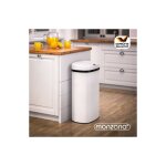 Le poisson qui jardine - poubelle automatique 58 l. blanche en inox couvercle rapide Le poisson qui jardine - poubelle automatique 58 l. blanche en inox couvercle rapide