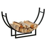 Le poisson qui jardine - range bches intrieur demi rond 92 cm. moderne et superbe - noir