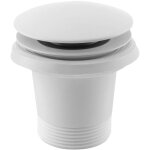 Polysan - accessoires - bonde pour baignoire sans trop - plein, click - clack, blanc mat 71704w