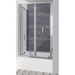 Polysan - deep - porte de douche pliante 1000 mm, aluminium brillant / verre clair md1910