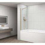 Polysan - fisa baignoire cran 600x1500mm, verre mat or / clair