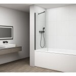 Polysan - fisa baignoire Écran 600x1500mm, verre noir mat / clair Polysan - fisa baignoire Écran 600x1500mm, verre noir mat / clair