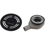 Polysan - flexia - siphon de receveur geberit, diamtre 90 mm, dn40, cache bonde rond noir 17781