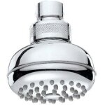 Pomme de douche chrome anticalcaire 1 jet 68 1 / 2  raccordement f easy clean system - gommina