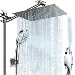 Pomme de douche avec combo � main haute pression 8 2 modes de lavage �lectrique int�gr�, pomme de douche ...