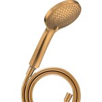 Pommeau de douche 3 jets duravit universal avec curseur bronze bross� + flexible de douche