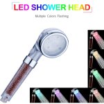 Gistuch - pommeau douche anti calcaire, economiseur d'eau pression pommeau de douche avec 7 couleurs ...