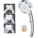 Pommeau de douche douchette pommeau de douche haute pression 3 modes douche salle de bain abs acier inoxy ...