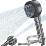 Pommeau de douche et flexible, filtre anti - duret� 15, 4 jets, douchette de massage haute pression pour ...