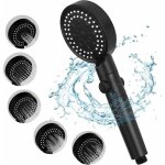Pommeau de douche � main haute pression � 5 modes avec interrupteur de pause marche / arr�t, pommeau ...