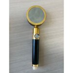 Pommeau de douche noir haute pression avec arr�t d'eau int�gr� - t�te pivotante & �conomique - douchette ...