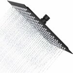 Pommeau de douche noir, tete de douche pluie 20 cm pomme de douche carré en acier inoxydable 304 pomme ... Pommeau de douche noir, tete de douche pluie 20 cm pomme de douche carré en acier inoxydable 304 pomme ...