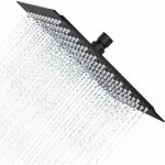 Pommeau de douche noir, tete de douche pluie 20 cm pomme de douche carré en acier inoxydable 304 pomme ... Pommeau de douche noir, tete de douche pluie 20 cm pomme de douche carré en acier inoxydable 304 pomme ...