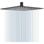 Pommeau de douche noir, tête de douche pluie 20 cm pomme de douche carré en acier inoxydable pomme de ... Pommeau de douche noir, tête de douche pluie 20 cm pomme de douche carré en acier inoxydable pomme de ...