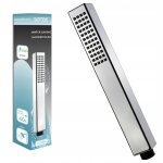 Pommeau de douche rectangulaire anticalcaire et �conomiseur d'eau pour baignoire sotbe