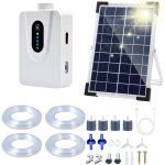 Pompe à air solaire 6 w avec batterie 6 000 mah ? aérateur pour bassin et aquarium, chargement usb et ... Pompe à air solaire 6 w avec batterie 6 000 mah ? aérateur pour bassin et aquarium, chargement usb et ...