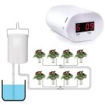 Pompe d'arrosage automatique � 8 t�tes, contr�leur pour fleurs et plantes, dispositif d'irrigation goutte ...