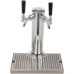 Pompe  bire en acier inoxydable, colonne de distribution ronde double cne, distributeur de boisson ...