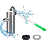 Pompe � bras - pompe � eau manuelle - en acier inoxydable - �conomie d'�nergie - 10 m de profondeur - ...