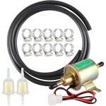 Pompe � carburant �lectrique universelle 4 - 7psi, 12v avec tuyau de carburant et pinces en acier inoxydable, ...