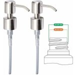Alovez - pompe distributeur de savon de rechange inox 24 mm bross haute qualit, 2 pices