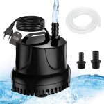 Pompe a eau 25w 800l / h pompe aquarium ultra silencieuse pompe bassin avec 1. 5m c�ble, tuyau de 1m, ...