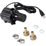 Pompe de fontaine de jardin - usb - avec 2 buses en laiton et c�ble de chargement usb - mini pompe � ...