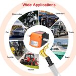 Pompe � huile 12v portable - extraction facile pour voiture / moto / bateau - d�bit rapide - alimentation ...