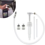 Pompe à huile à engrenages pour bouteilles standard d'un quart, avec pivot métallique de 3 / 8 po, adaptateurs ... Pompe à huile à engrenages pour bouteilles standard d'un quart, avec pivot métallique de 3 / 8 po, adaptateurs ...