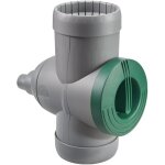 Pompe&moteur - garantia collecteur d'eau inox dn 68 - 100, gris incl. une cartouche de filtration