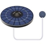 Pompe a oxygene solaire pour bassin avec tuyau d'air et pierre a bulles aerateur de bassin a poissons ...