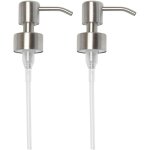 Pompe de rechange pour distributeur de savon liquide 28 mm - acier inoxydable, inox � finition bross�e ...