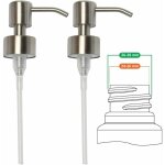 Pompe de rechange pour distributeur de savon liquide - acier inoxydable, inox � finition bross�e, 2 pi�ces ...