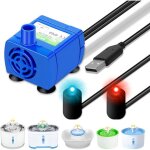 Pompe rechange fontaine chat pompe: pompe fontaine ultra silencieuse avec mini pompes led pour animaux ...