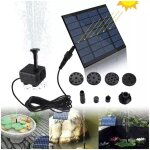 Pompe solaire pour fontaine, pompe  eau avec panneau solaire monocristallin 1, 2 w pour bassin de jardin, ...